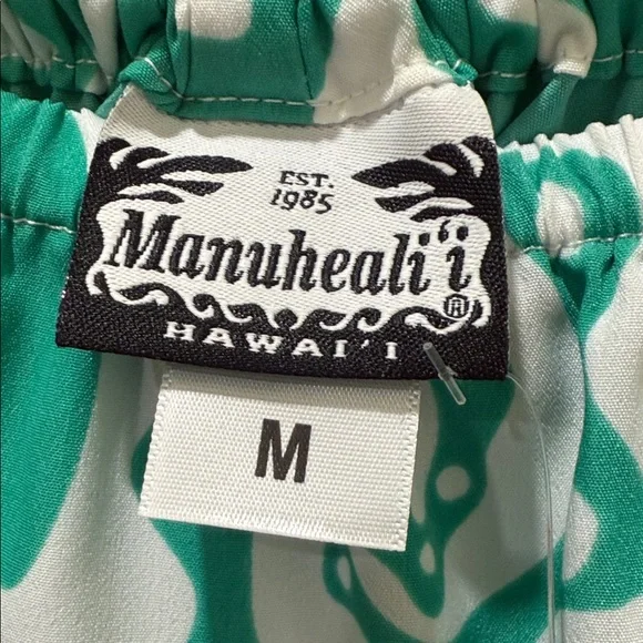 Manuhealii Green and White Tropical Skirt - Picture 2 of 5